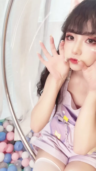Screenshot 1 from Mimi’s Sensual Solo Performance — Lingerie Strip in Bubble Chair (Censored JAV)