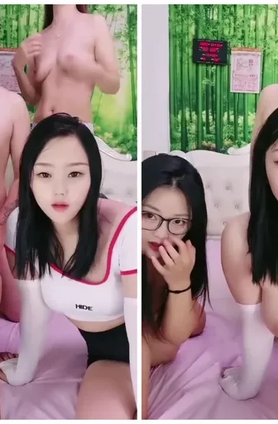 Screenshot 17 from Authentic Japanese Threesome — Jiajia in Uncensored Lesbian Encounter with Male Participation