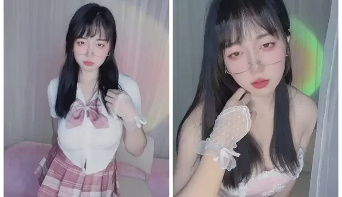 Glasses-Clad Lin Teases in Lingerie — Intimate Asian Solo Session with Vibrator