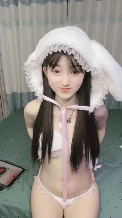 Niuniu Japanese POV — Petite Beauty in Lingerie and Black Stockings