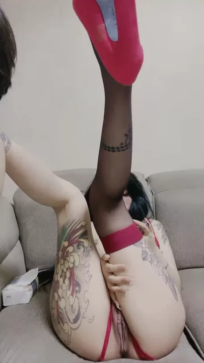 Screenshot 16 from Uncensored Japanese POV Blowjob with Ranxi — Red Lingerie, Stockings, Hotel Setting