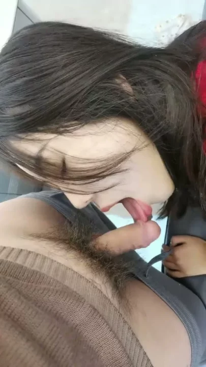 Screenshot 16 from Amateur POV Blowjob — Petite Asian Slut Sucks and Gets Fucked on Blue Couch