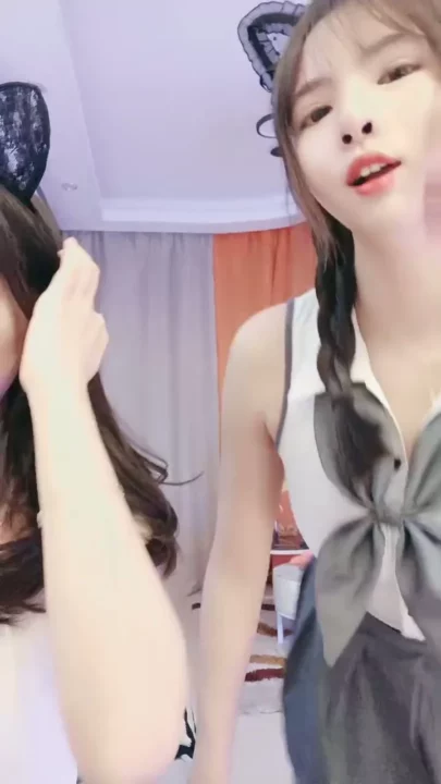 Screenshot 5 from Schoolgirl Attire & Bunny Ears — Asian Lesbian Pair in Tender Amateur Encounter