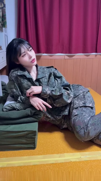 Screenshot 3 from Petite Asian Amateur in Camouflage — B-Cup Beauty Takes POV Creampie