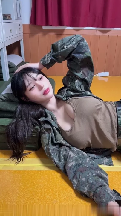 Screenshot 7 from Petite Asian Amateur in Camouflage — B-Cup Beauty Takes POV Creampie