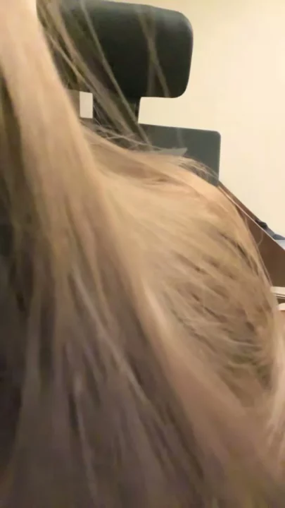 Screenshot 15 from Self-Shot Asian Solo — Black Polka-Dot Lingerie Vibes on Office Chair