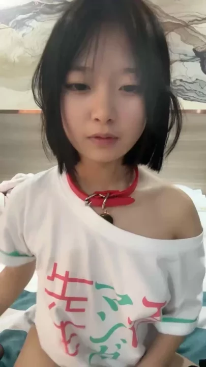Screenshot 9 from Petite Asian Solo Play — Red Choker Girl with Pink Dildo