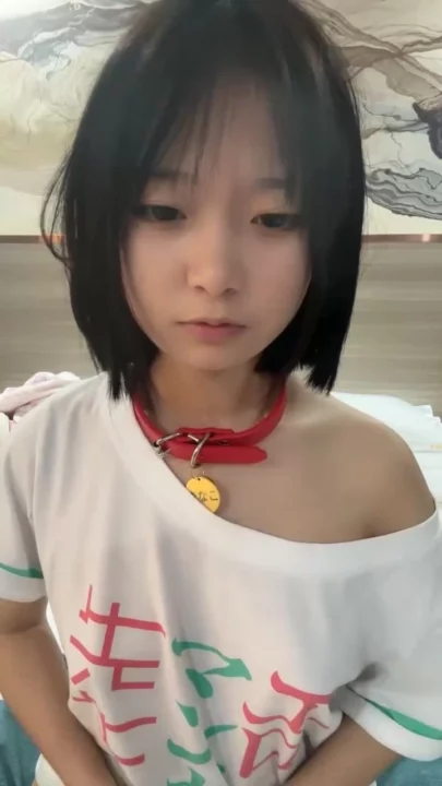 Screenshot 10 from Petite Asian Solo Play — Red Choker Girl with Pink Dildo