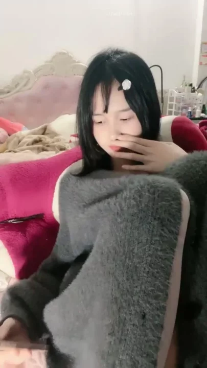 Screenshot 23 from Yuyu’s Solo Tease — Pink Lingerie & Cozy Cardigan in Bedroom Self-Shoot