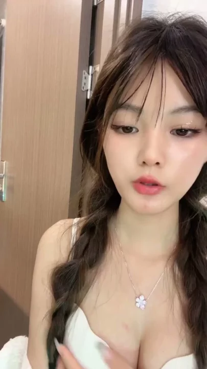 Screenshot 3 from Twin-Braided Asian Amateur Teases Viewers in White Lace — Live Cam Show #122357