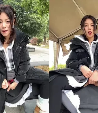 Screenshot 17 from Petite Asian Amateur Outdoor Solo Action — Skirt Lifted for Dildo Play