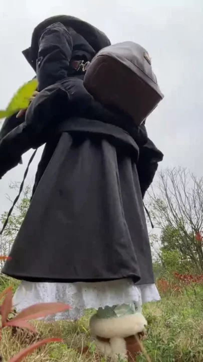 Screenshot 8 from Petite Asian Amateur Outdoor Solo Action — Skirt Lifted for Dildo Play