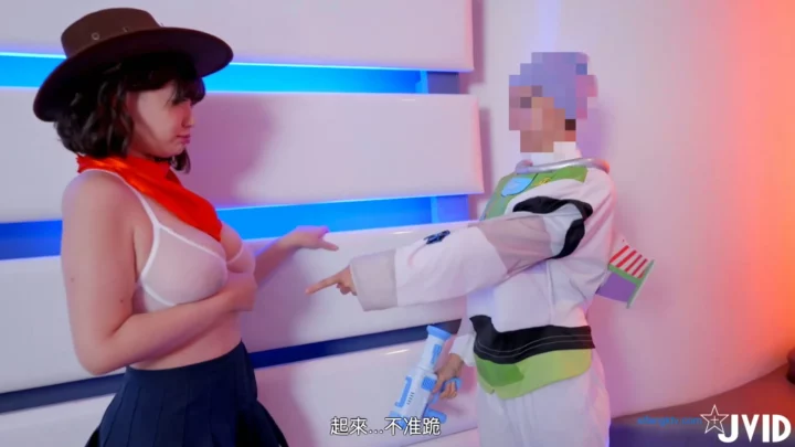 Screenshot 15 from Busty Japanese Cosplay POV — Woody-Themed Masturbation with Full Face