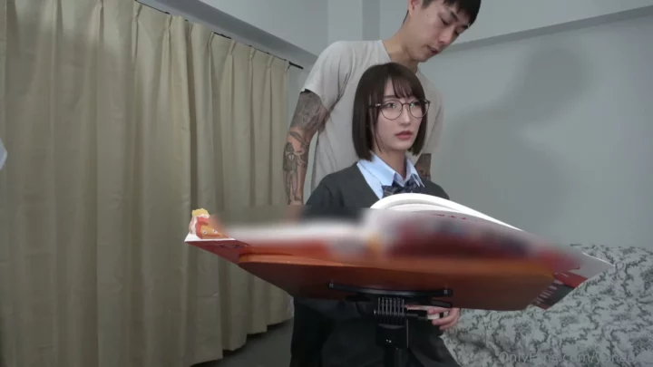 Screenshot 3 from Glasses-Wearing Asian Student Ravished by Tattooed Caucasian in Raw POV Scene
