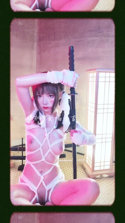 Screenshot 21 from Xixi’s Rope Art & Katana Stance in Japanese-Themed FC2 Solo