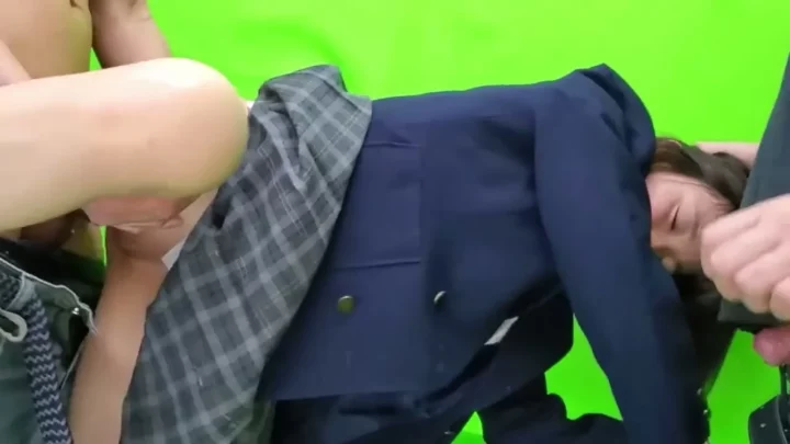 Screenshot 12 from Uniformed Japanese Schoolgirl Takes Multiple Creampies in Hardcore Gangbang POV