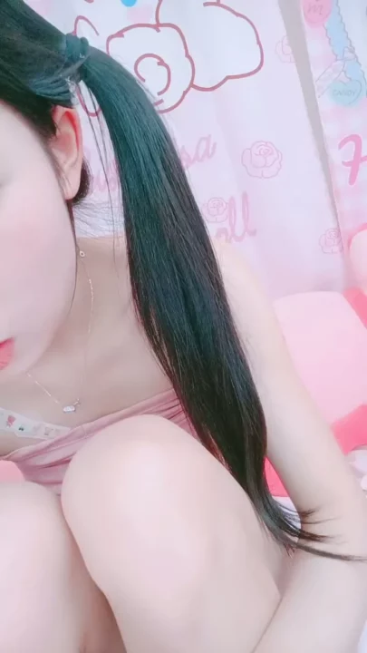 Screenshot 7 from Solo Asian Performer with Twintails — Uncensored B-Cup Masturbation in Pink Lingerie