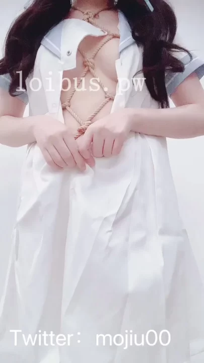 Screenshot 5 from Petite Asian Solo Play — White Stockings & Rope Bondage Masturbation