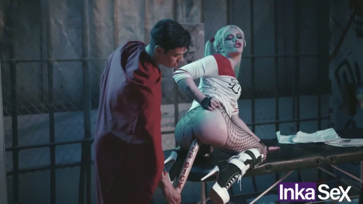 Screenshot 15 from Doudou Dressed as Harley Quinn Takes a Messy Facial in This Raw FC2 POV Scene