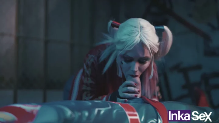 Screenshot 4 from Doudou Dressed as Harley Quinn Takes a Messy Facial in This Raw FC2 POV Scene