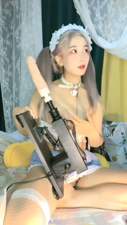 Screenshot 2 from Asian Twintail Beauty in Lingerie — Face-Shown POV Dildo Play