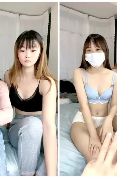 Screenshot 17 from Petite Asian Lesbians Scissoring in Masks and Lingerie — Raw Amateur Encounter