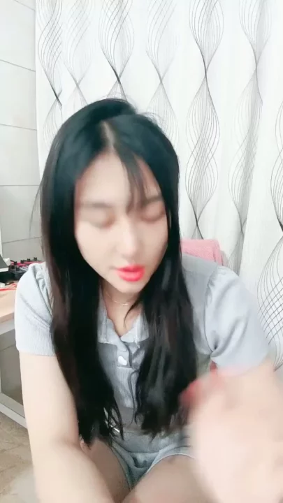 Screenshot 3 from Petite Asian Model in Gray Outfit — Bedroom POV Pose Shoot