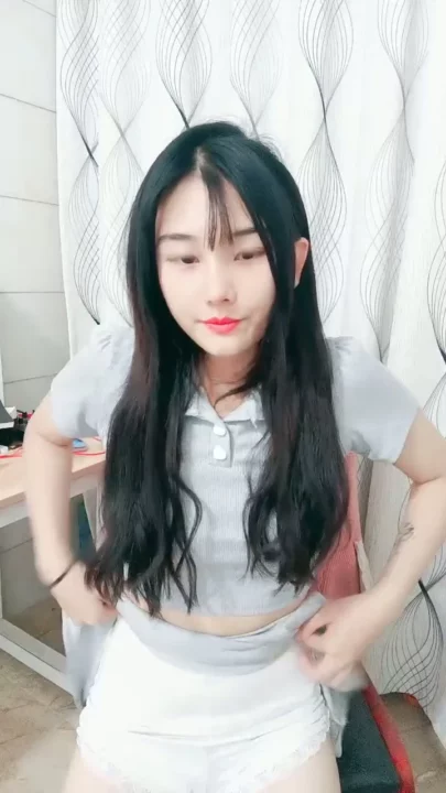 Screenshot 4 from Petite Asian Model in Gray Outfit — Bedroom POV Pose Shoot