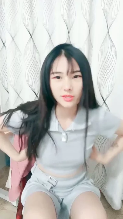 Screenshot 10 from Petite Asian Model in Gray Outfit — Bedroom POV Pose Shoot