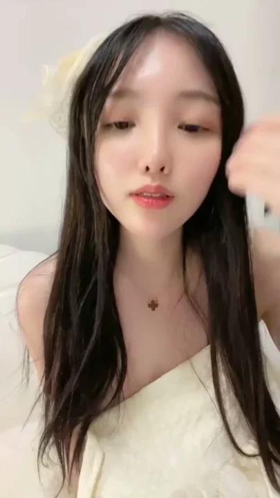 Screenshot 11 from Petite Asian Model Exposes Shaved Pussy in Cream Satin Robe — Sensual Lingerie Solo