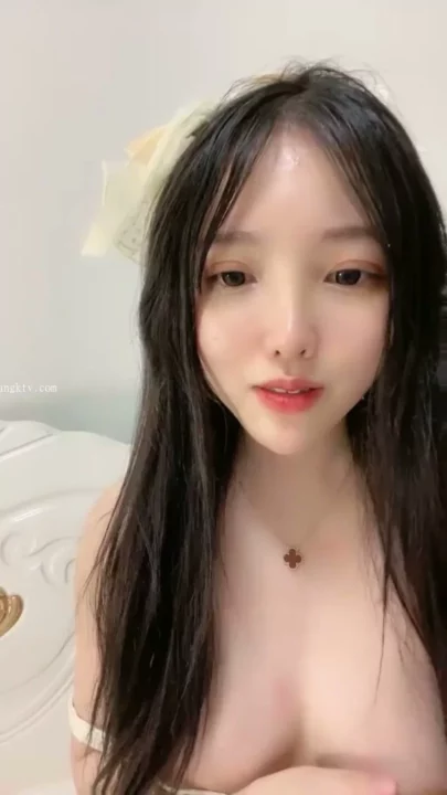 Screenshot 13 from Petite Asian Model Exposes Shaved Pussy in Cream Satin Robe — Sensual Lingerie Solo
