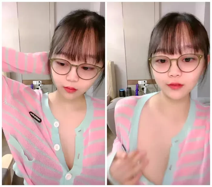 Screenshot 17 from Glasses Girl Lingerie Solo — Petite Asian Amateur Fingers Wet Pussy