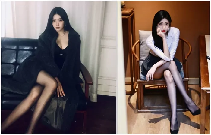 Exclusive Livestream: Asian Beauty Unveils Face While Teasing Herself — Stockings & Lingerie