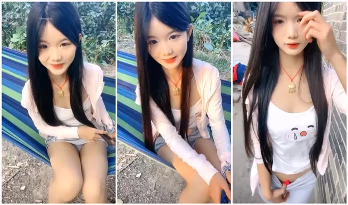 Screenshot 33 from Amateur Asian Solo Play Under Sunlight — Garden Tease in Cartoon Outfit