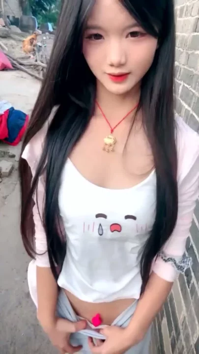 Screenshot 6 from Amateur Asian Solo Play Under Sunlight — Garden Tease in Cartoon Outfit
