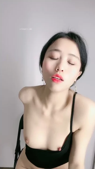 Screenshot 12 from Masked Asian Doll Plays Solo in Strapless Black Lingerie & Crimson Thong