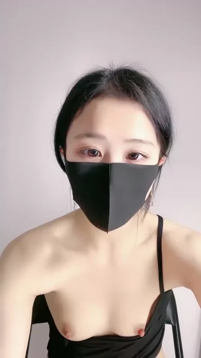 Screenshot 15 from Masked Asian Doll Plays Solo in Strapless Black Lingerie & Crimson Thong