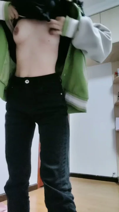 Screenshot 14 from Solo Asian Beauty Models Varsity Jackets in Dorm Room Tease