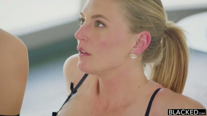 Screenshot 10 from Hotel Hookup: Busty Blonde Dominates Interracial POV Session
